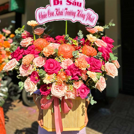 Giỏ hoa chúc mừng tại Long Thành, Nhơn Trạch mã số 965