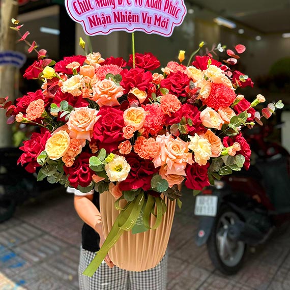 Giỏ hoa chúc mừng tại Long Thành, Nhơn Trạch
