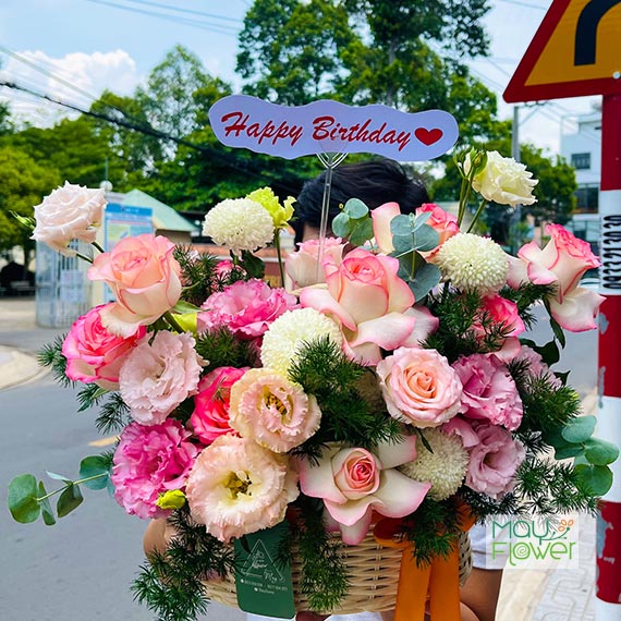 Giỏ hoa chúc mừng sinh nhật đẹp tại quận Cầu Giấy  Ba Đình  Hà Nội