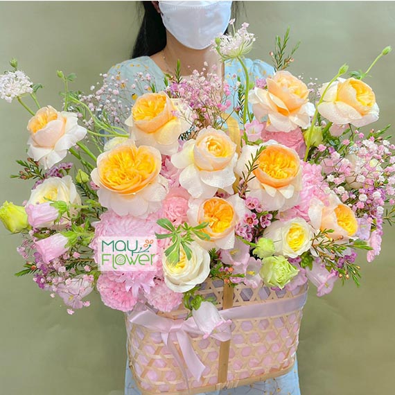 Giỏ hoa kỷ niệm ngày cưới tại Long Thành, Nhơn Trạch