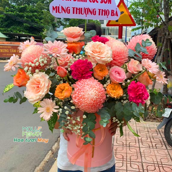 Hoa chúc mừng thượng thọ tại Long Thành, Nhơn Trạch