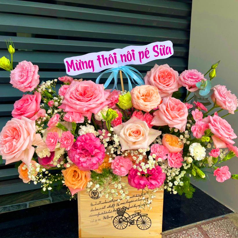 Hoa mừng thôi nôi tại Long Thành, Nhơn Trạch