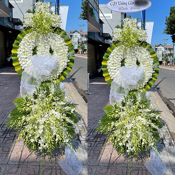 Hoa viếng đám tang tại Nhơn Trạch