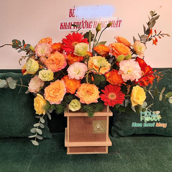 Hộp hoa chúc mừng khai trương tại Long Thành, Nhơn Trạch