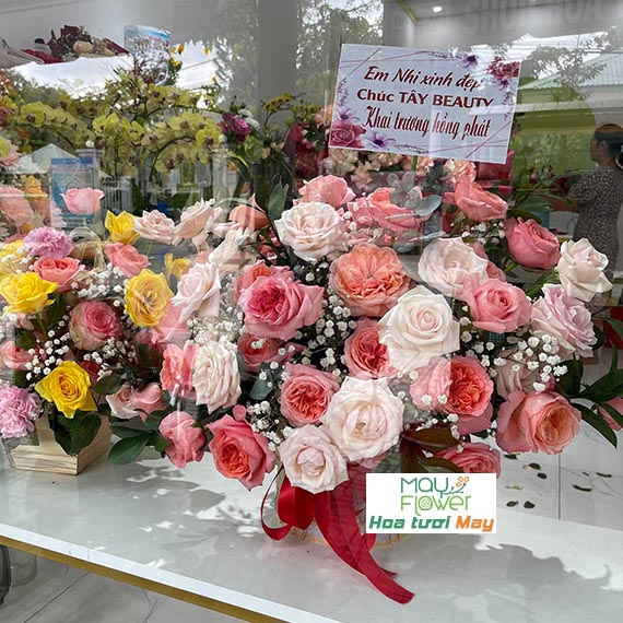 Hộp hoa chúc mừng khai trương tại Long Thành, Nhơn Trạch