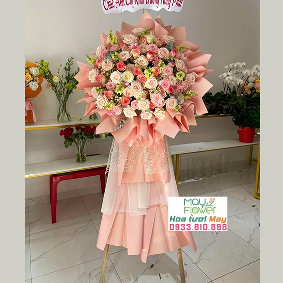 Lẵng hoa, kệ hoa chúc mừng khai trương tại Long Thành, Nhơn Trạch