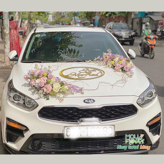 Mẫu xe hoa hai bên với cây salix tại Long Thành, Nhơn Trạch